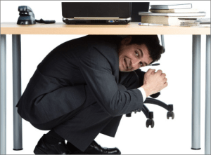 Business editor hiding