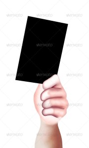 Hand Black Card