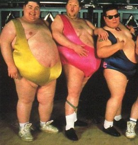 The lads. limbering up