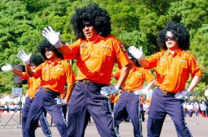 PSNI practice for fancy dress disco