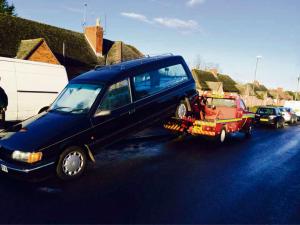 Clamped hearse in Omagh