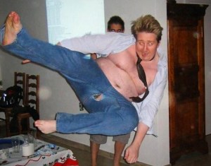 Stag reacts to first sip