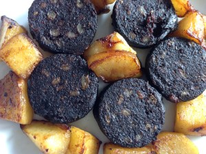 Black puddings and spuds